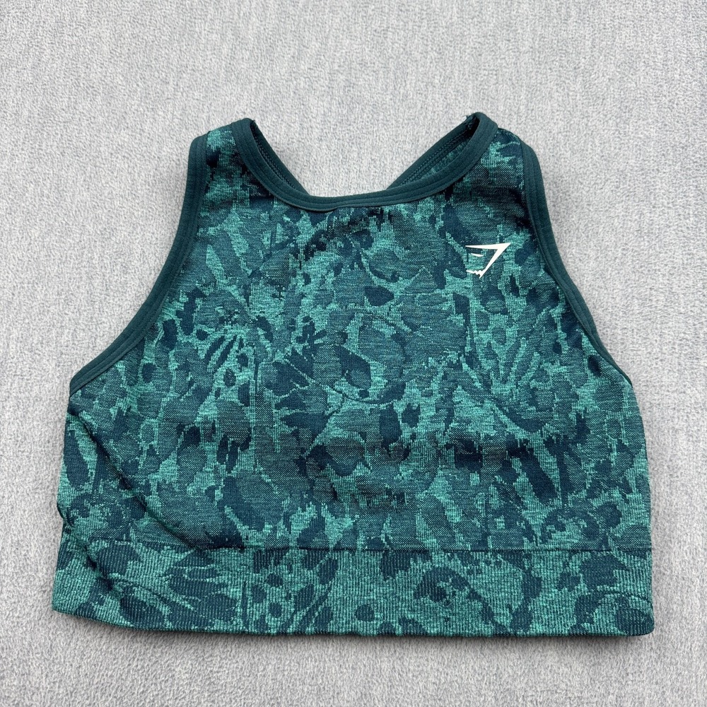 Gymshark Sports‎ Bra Womens Small Green Adapt Animal Winter Bra Gym Yoga Workout
